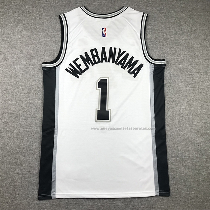 Camiseta San Antonio Spurs Victor Wembanyama NO 1 Association 2022-23 Blanco